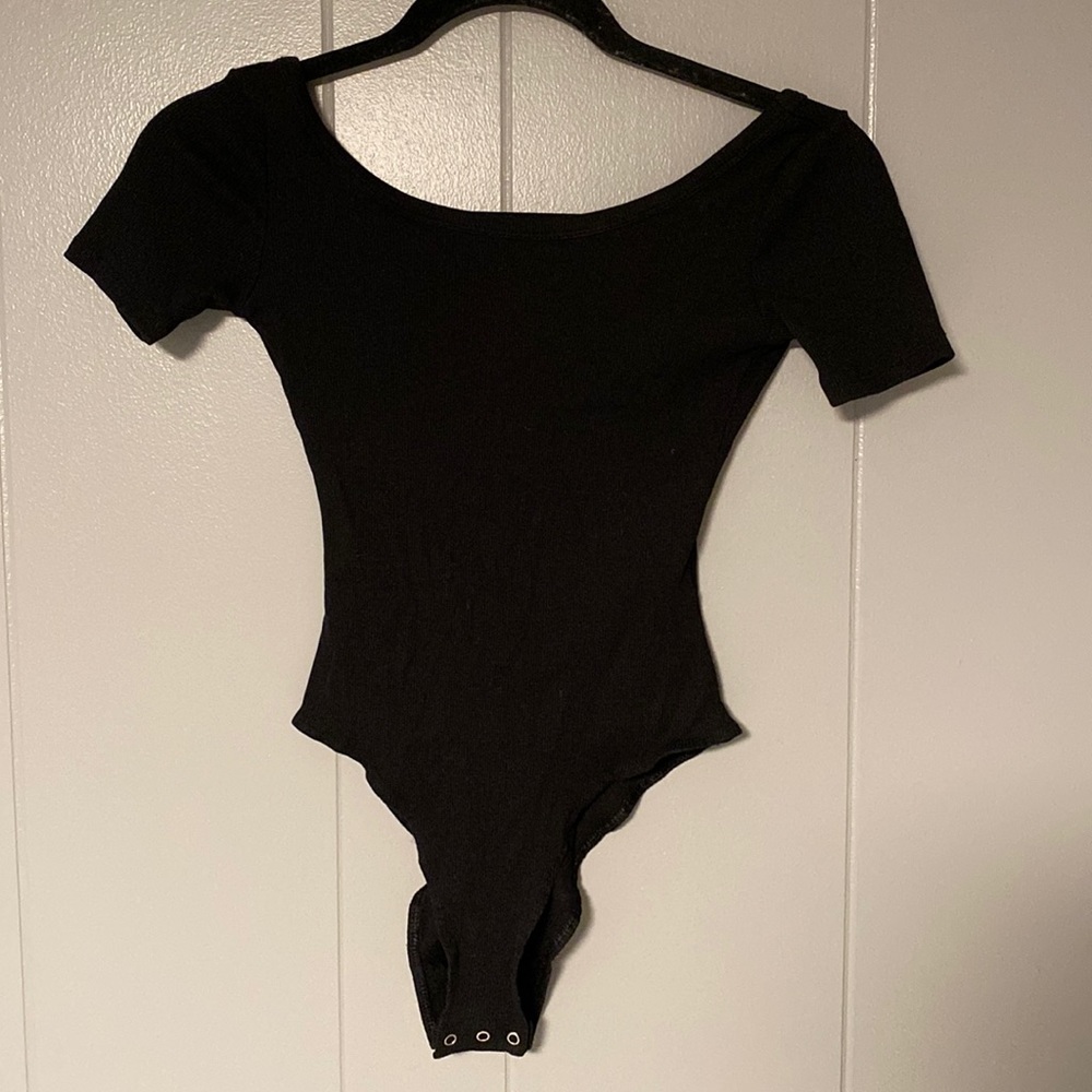 Black Scoop Neck One Piece